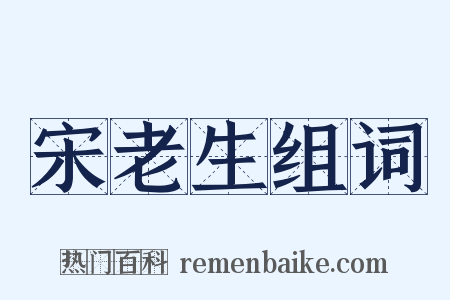宋老生组词是什么意思的图片